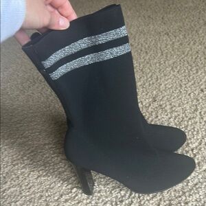 Black and Silver Women's Boots
